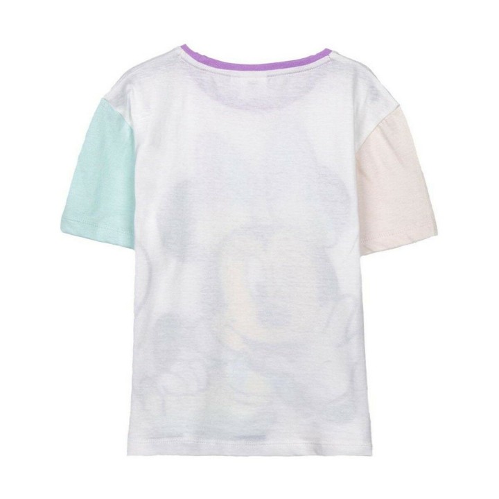 Camiseta de Manga Corta Infantil Minnie Mouse Verde oscuro Multicolor