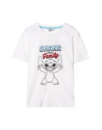 Kurzarm-T-Shirt Stitch Weiß