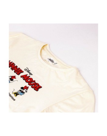 Maglia a Maniche Corte per Bambini Minnie Mouse Beige