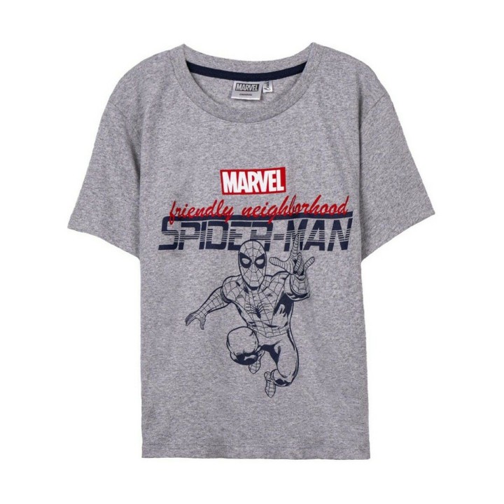Kortærmet T-shirt Spider-Man Grå Børns