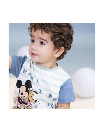 Maglia a Maniche Corte Mickey Mouse Multicolore Per bambini