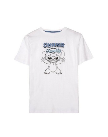 Maglia a Maniche Corte Uomo Stitch Bianco