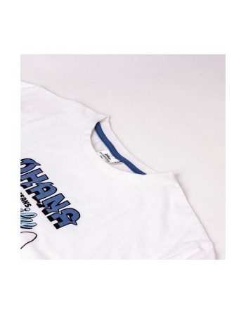 Maglia a Maniche Corte Uomo Stitch Bianco