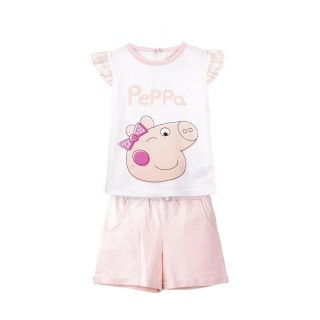 Sæt med tøj Peppa Pig Hvid Børns