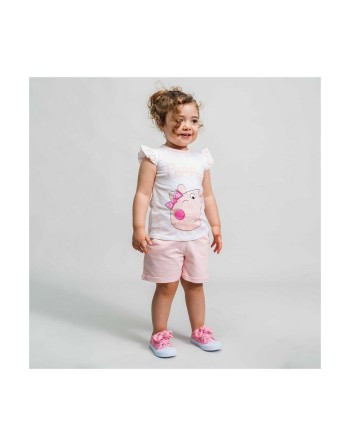 Sæt med tøj Peppa Pig Hvid Børns