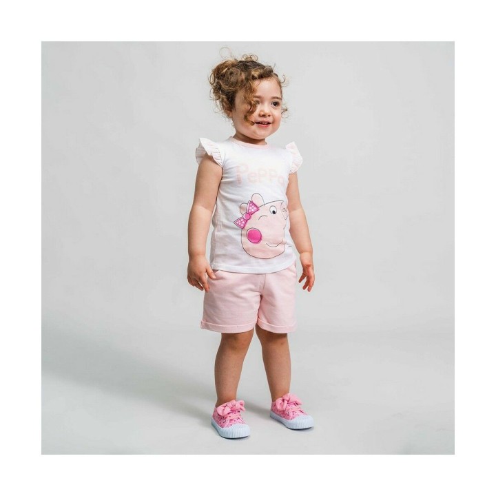 Sæt med tøj Peppa Pig Hvid Børns