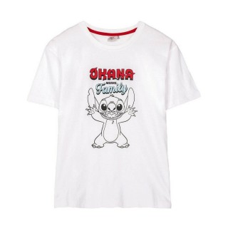 Kortærmet T-shirt til Kvinder Stitch Hvid