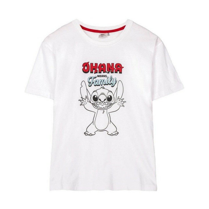 Kortærmet T-shirt til Kvinder Stitch Hvid