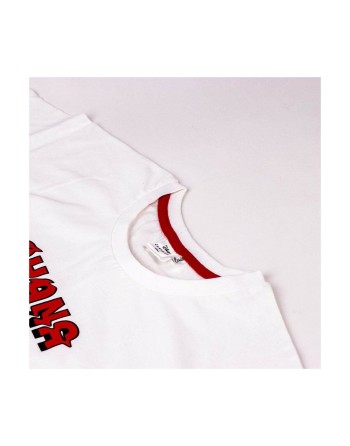 Maglia a Maniche Corte Donna Stitch Bianco