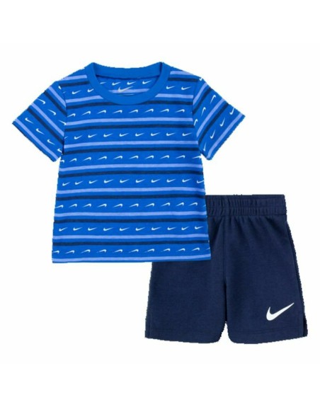 Conjunto Deportivo para Bebé Nike Swoosh Stripe Azul