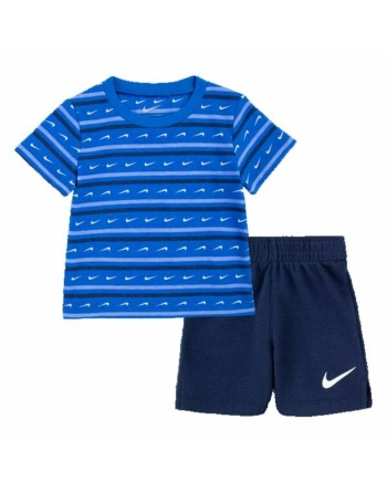 Completo Sportivo per Neonati Nike Swoosh Stripe Azzurro