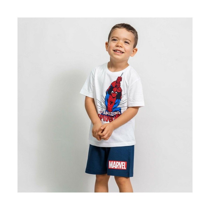 Sæt med tøj Spider-Man Hvid Børns