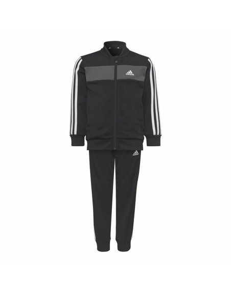 Chándal Infantil Adidas Essentials Shiny 3 Stripes Negro