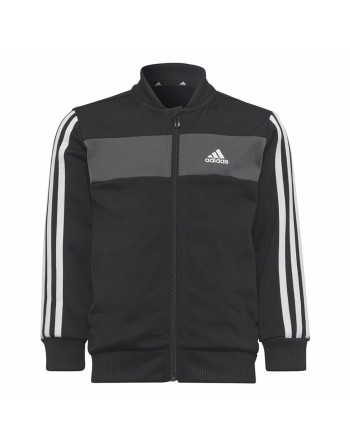 Chándal Infantil Adidas Essentials Shiny 3 Stripes Negro