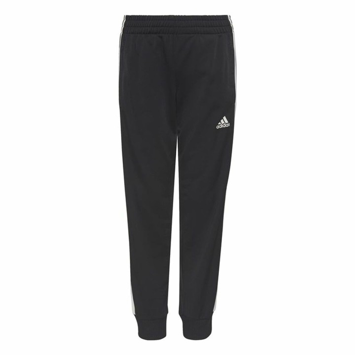 Træningsdragt til børn Adidas Essentials Shiny 3 Stripes Sort