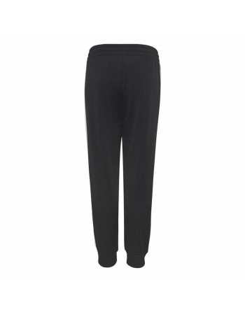 Træningsdragt til børn Adidas Essentials Shiny 3 Stripes Sort