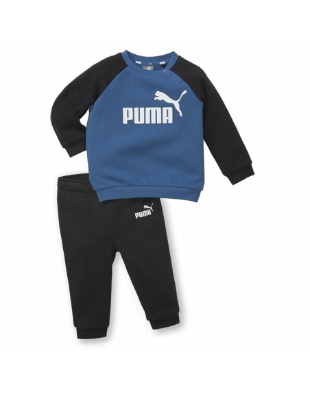 Chándal Infantil Puma Minicats Essentials Raglan Negro Azul