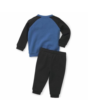 Children’s Tracksuit Puma Minicats Essentials Raglan Black Blue