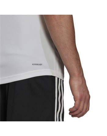 Polo à manches courtes homme Adidas Primeblue 3 Stripes Blanc