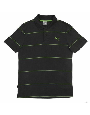 Polo a Maniche Corte Uomo Puma Jacquard Nero