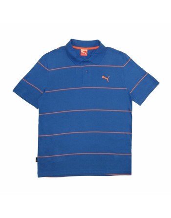 Polo a Maniche Corte Uomo Puma Jacquard Azzurro