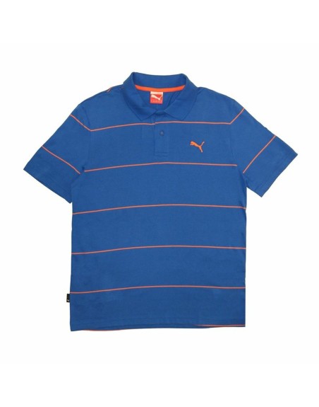 Polo a Maniche Corte Uomo Puma Jacquard Azzurro