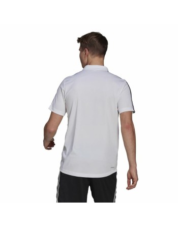 Polo a Maniche Corte Uomo Adidas Primeblue 3 Stripes Bianco