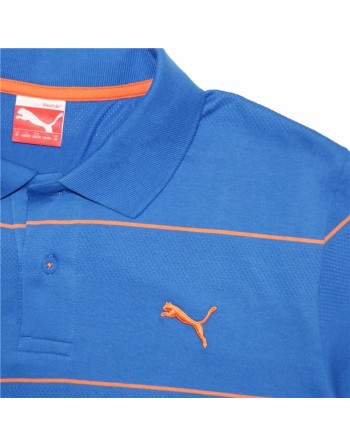 Kortærmet Polotrøje til Mænd Puma Jacquard Blå