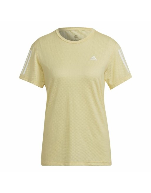 Camiseta de Manga Corta Mujer Adidas Own Cooler Amarillo