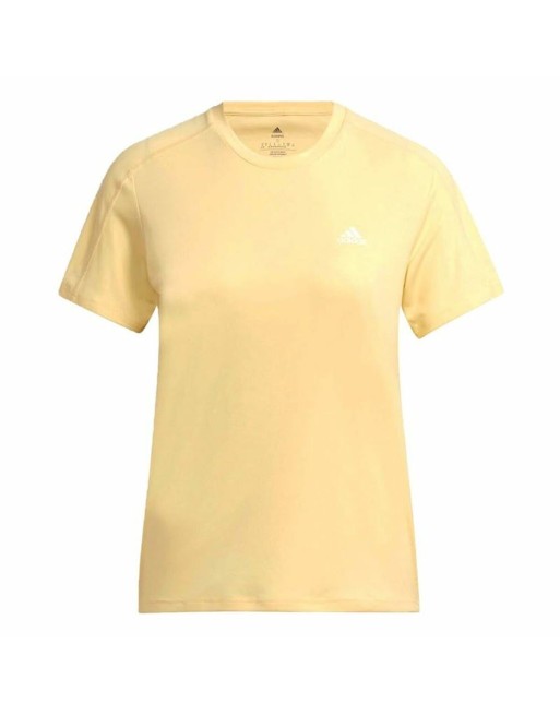 Kortærmet T-shirt til Kvinder Adidas Run It Gul