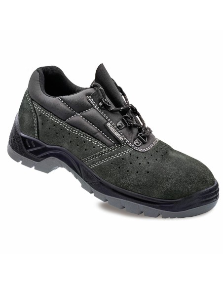 Sicherheits-Schuhe s1p src Blackleather Spaltleder Grau