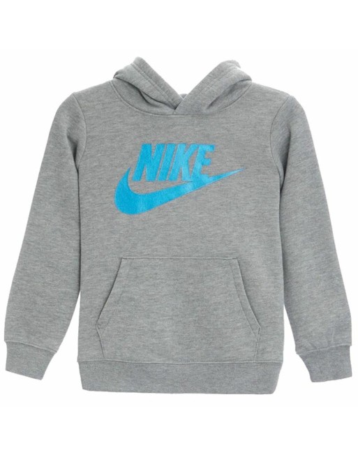 Felpa senza Cappuccio Bambino Nike Metallic HBR Gifting Grigio