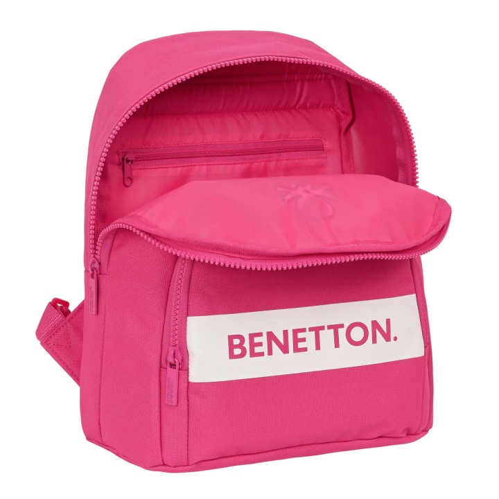 Casual Rygsæk Benetton Raspberry Fuchsia 13 L