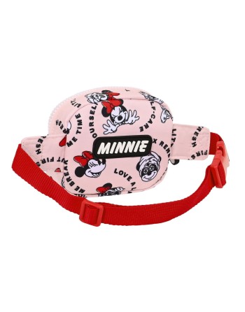 Riñonera Minnie Mouse Me time 14 x 11 x 4 cm Rosa