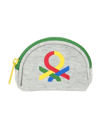 Monedero Benetton Pop Gris (9.5 x 7 x 3 cm)