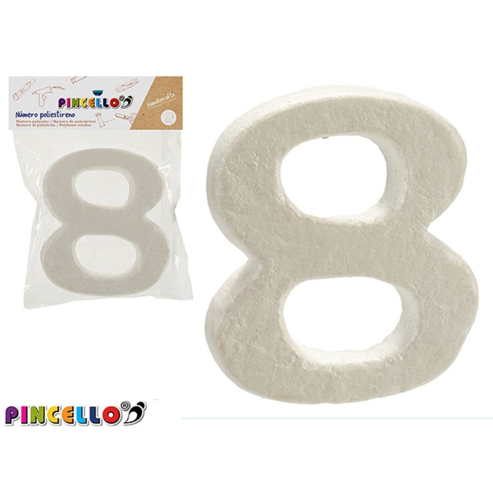 Numeri Numeri 8 polistirene 2 x 15 x 10 cm (12 Unità)