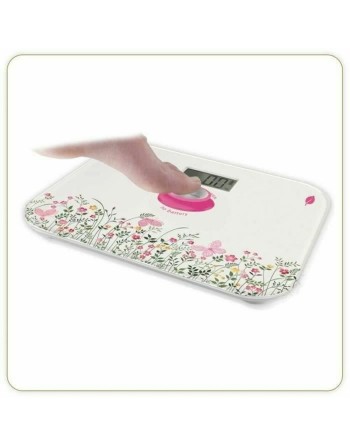 Báscula Digital de Baño Little Balance Kinetic Classic Floral Multicolor Cristal Templado 180 kg