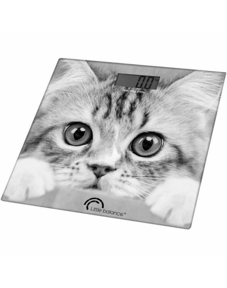 Báscula Digital de Baño Little Balance The Cat Gris 180 kg