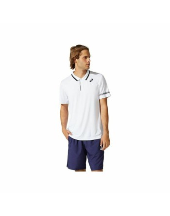 Polo de Manga Corta Hombre Asics Court Blanco