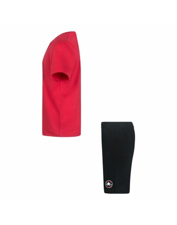 Completo Sportivo per Bambini Converse Core Tee Ft Short Nero Magenta