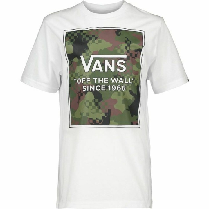 Maglia a Maniche Corte Uomo Vans Camo Check Bianco