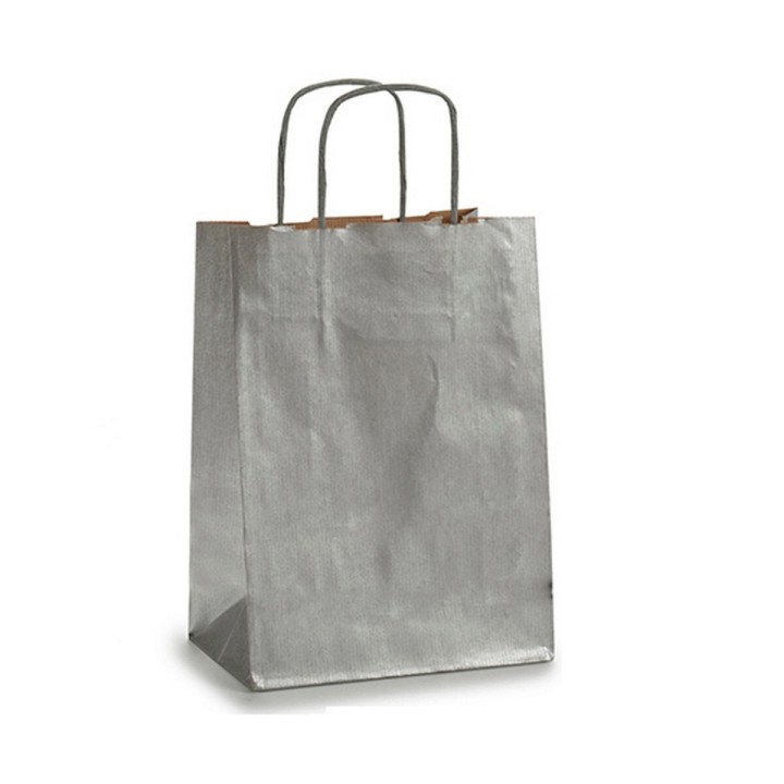 Bolsa de Papel Plateado (18 x 8 x 31 cm) (25 Unidades)