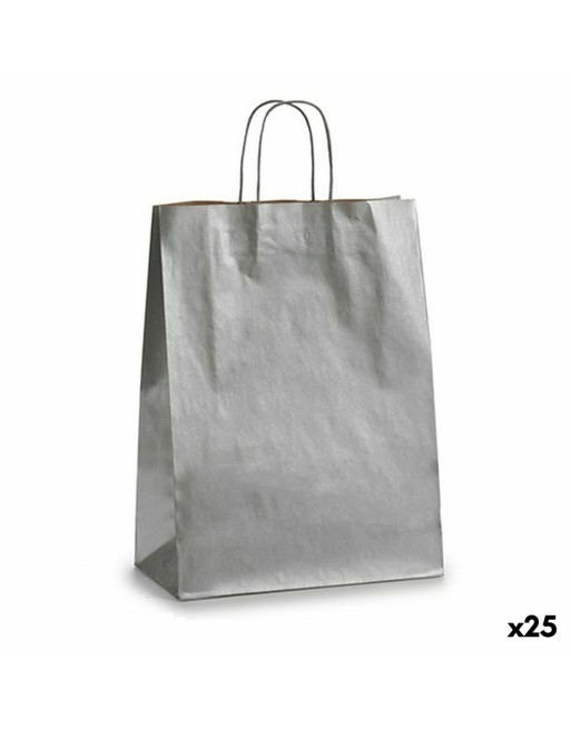 Bolsa de Papel Plateado (32 X 12 X 50 cm) (25 Unidades)