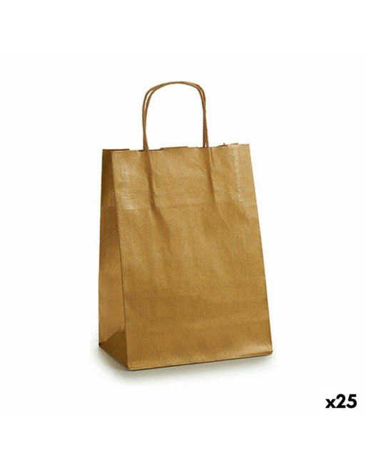 Papirpose Gylden 18 x 8 x 32 cm (25 enheder)