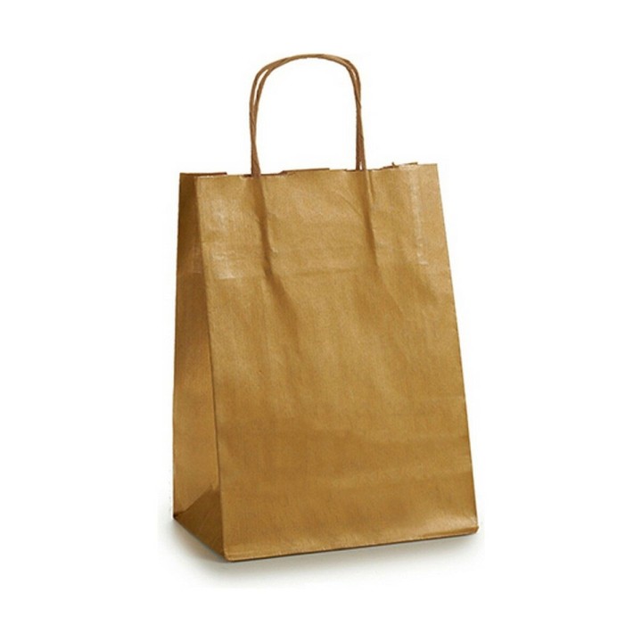 Papiertaschen Gold 18 x 8 x 32 cm (25 Stück)