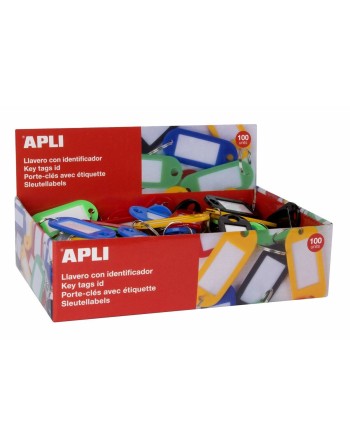 Llavero Apli Etiqueta Multicolor 100 Unidades 100 Piezas