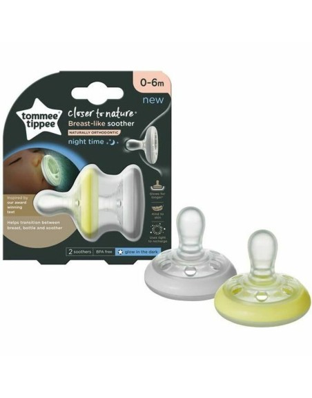 Chupete Tommee Tippee Natural Night Shape 2 Unidades