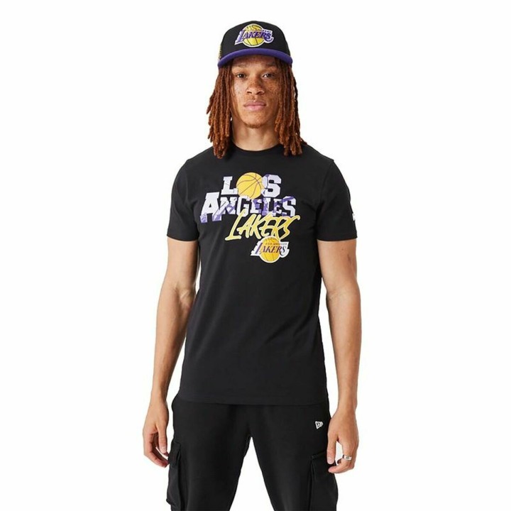 Kortærmet T-shirt til Mænd New Era  NBA Infill Graphic LA Lakers 