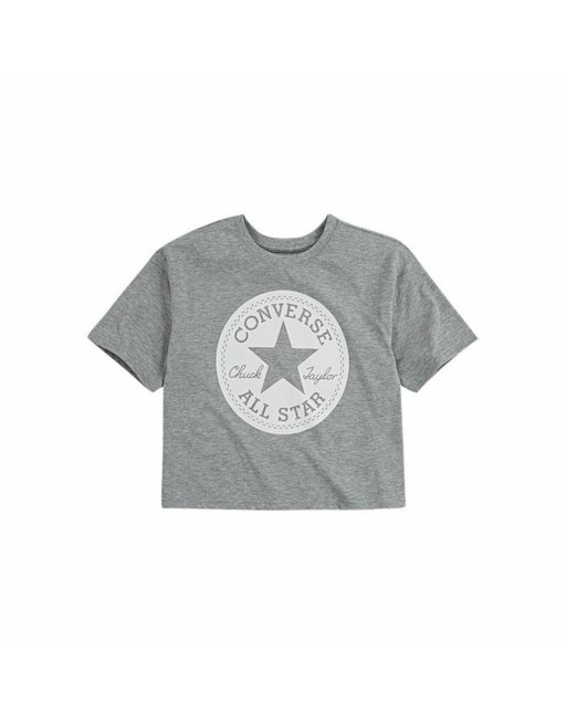 Maglia a Maniche Corte Converse  Chuck Patch Boxy Grigio