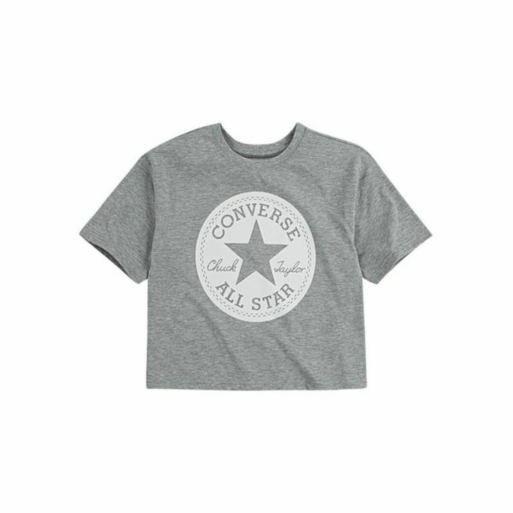 Kortærmet T-shirt Converse  Chuck Patch Boxy Grå